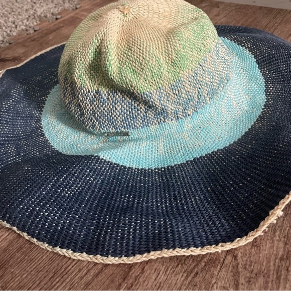 Amiani Dual Tone Straw Hat One Size - Picture 1 of 6